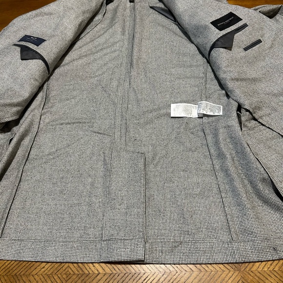 Banana Republic Men’s Slim Fit 42R Wool Grey Houndstooth Sports Coat NWT - Picture 11 of 16